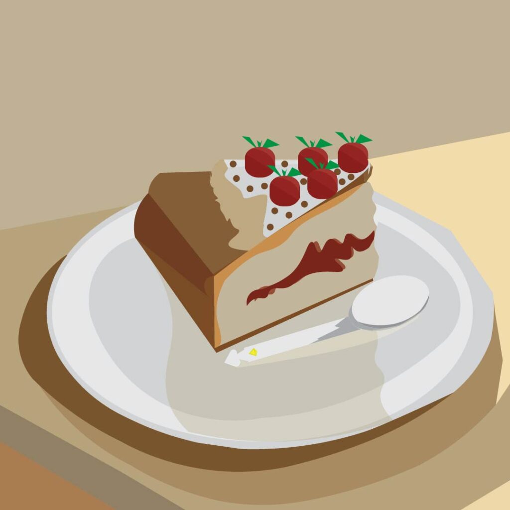 flat design cake muhammad nehan h